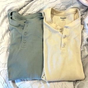 Old Navy long sleeve thermal Henleys